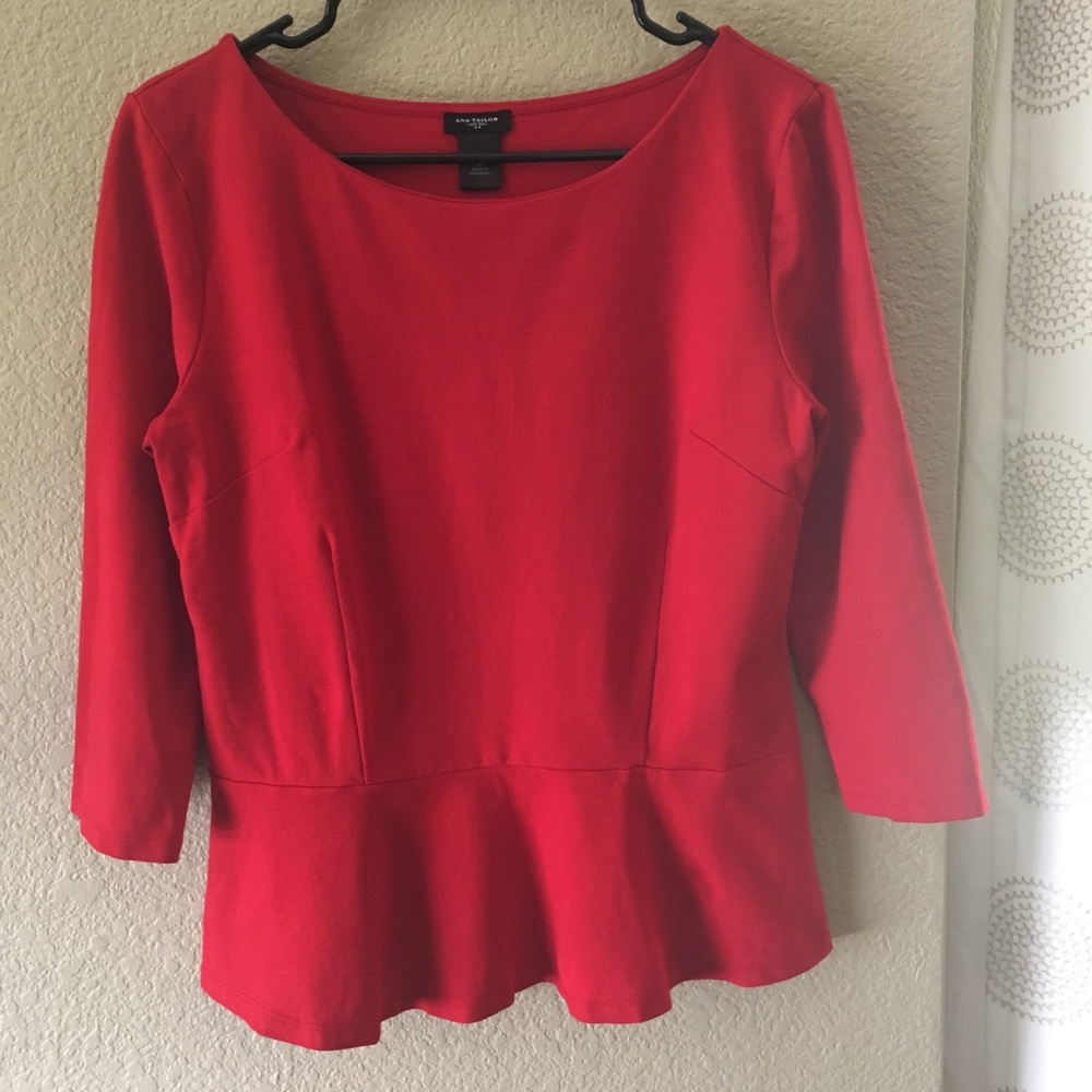 Ann Taylor Peplum Top Size Medium